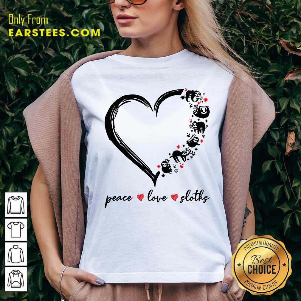 Heart Peace Love Sloths Shirt