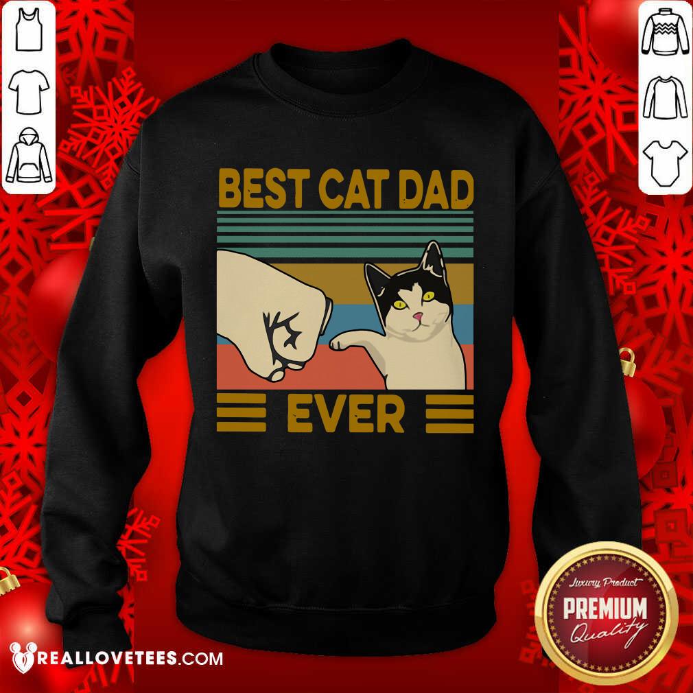 High Quality Best Cat Dad Ever Vintage Shirt