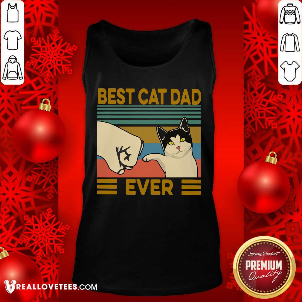 High Quality Best Cat Dad Ever Vintage Shirt
