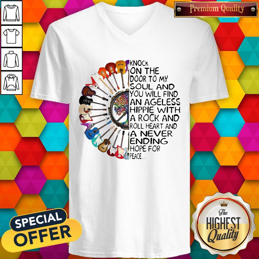 Hippie Guitar Knock On The Door To My Soul Shirt