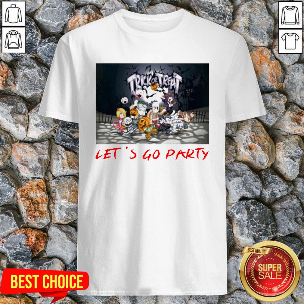 Horror Characters Trick Or Treat Let’s Go Party Shirt