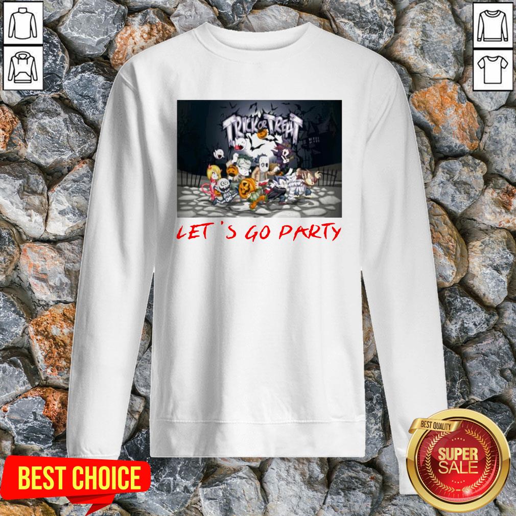 Horror Characters Trick Or Treat Let’s Go Party Shirt