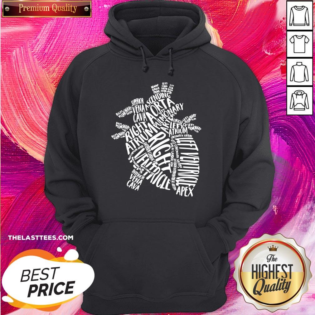 Hot Anatomical Heart Medical Parts Of Heart Anatomy Gift Essential Shirt