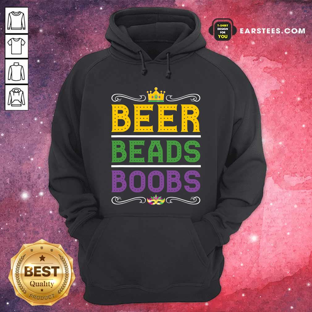 Hot Beer Bead Boobs Carnival Party Mardi Gras Shirt