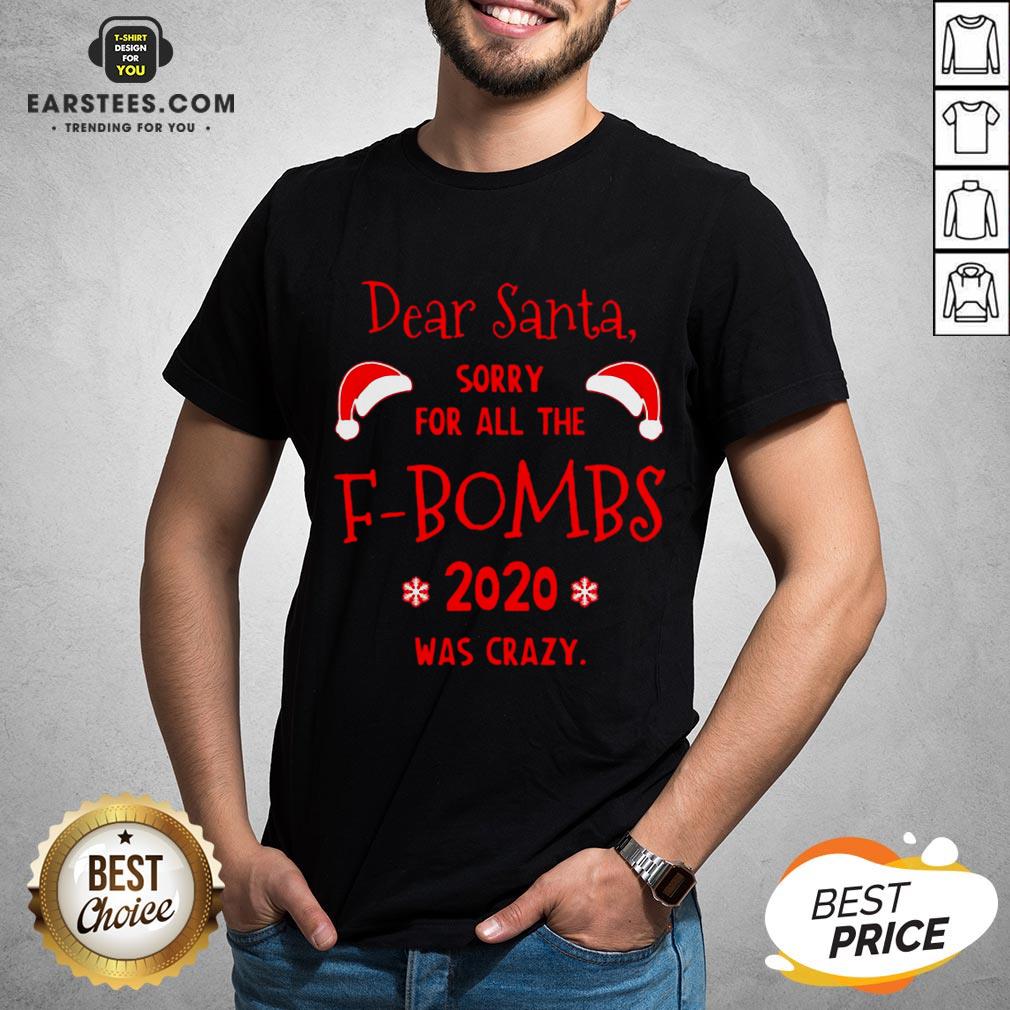 Hot Dear Santa Sorry For All The F-Bombs 2020 Was Crazy Christmas Shirt