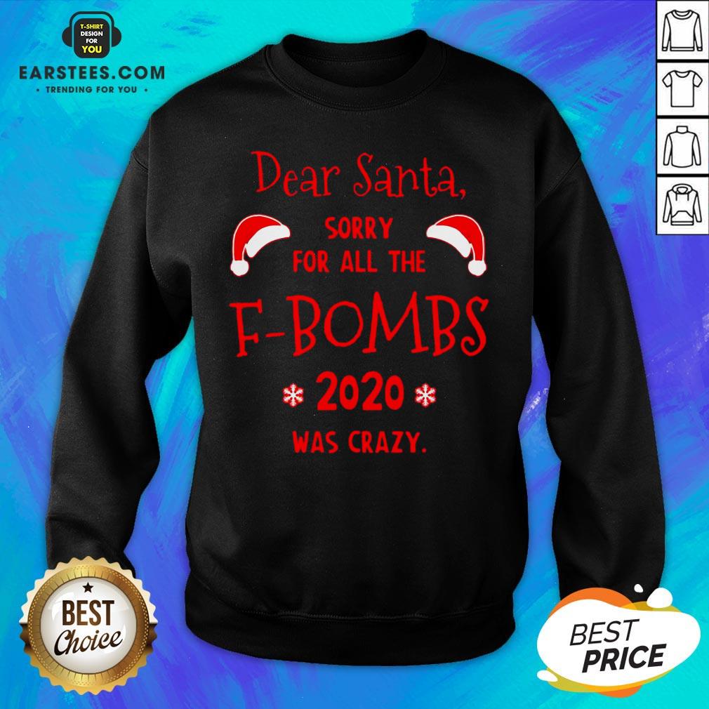 Hot Dear Santa Sorry For All The F-Bombs 2020 Was Crazy Christmas Shirt