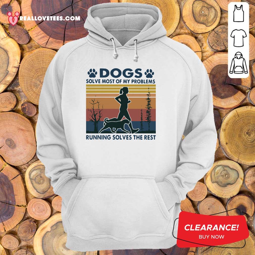 Hot Dogs Solve Most Of My Problems Running Solves The Rest Vintage Retro Shirt