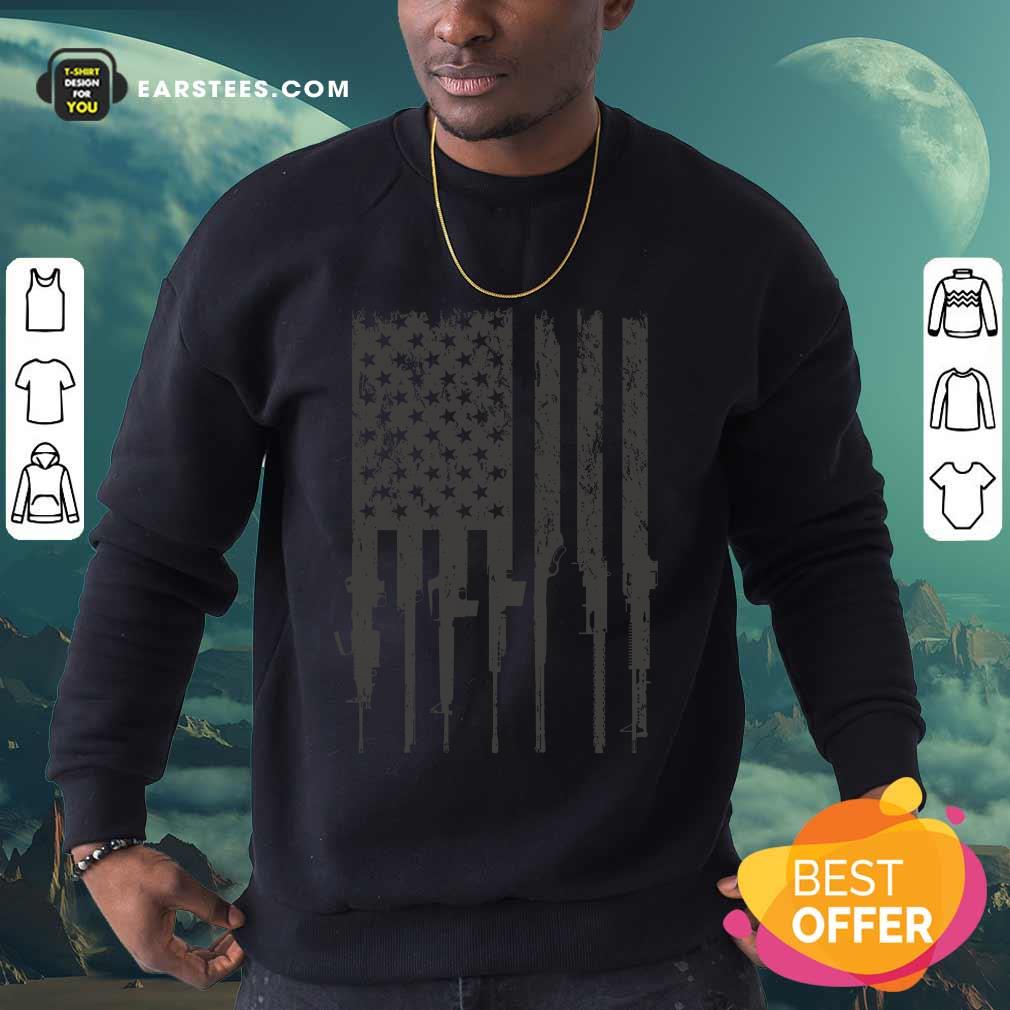 Hot Firearm Flag Black Shirt