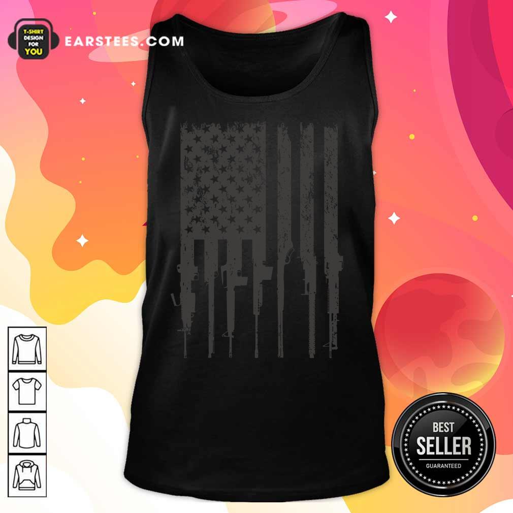 Hot Firearm Flag Black Shirt
