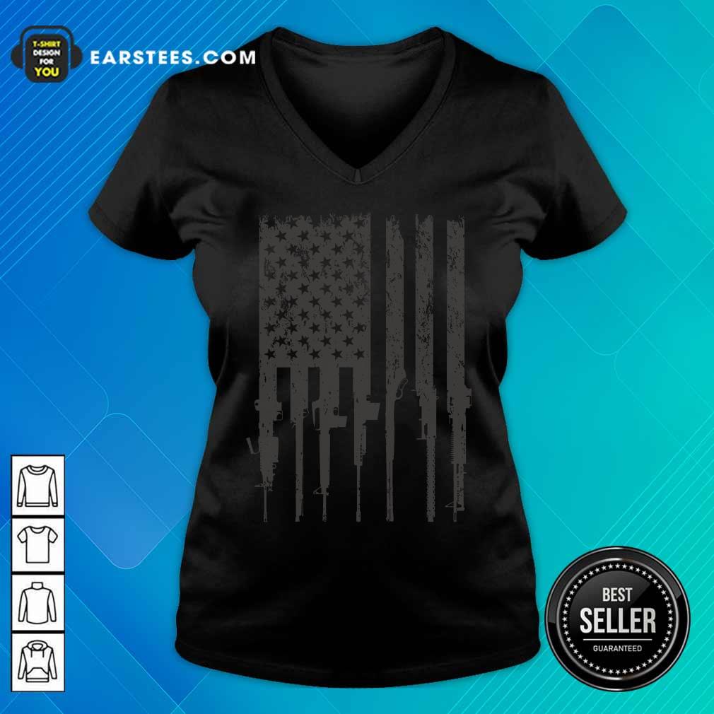 Hot Firearm Flag Black Shirt