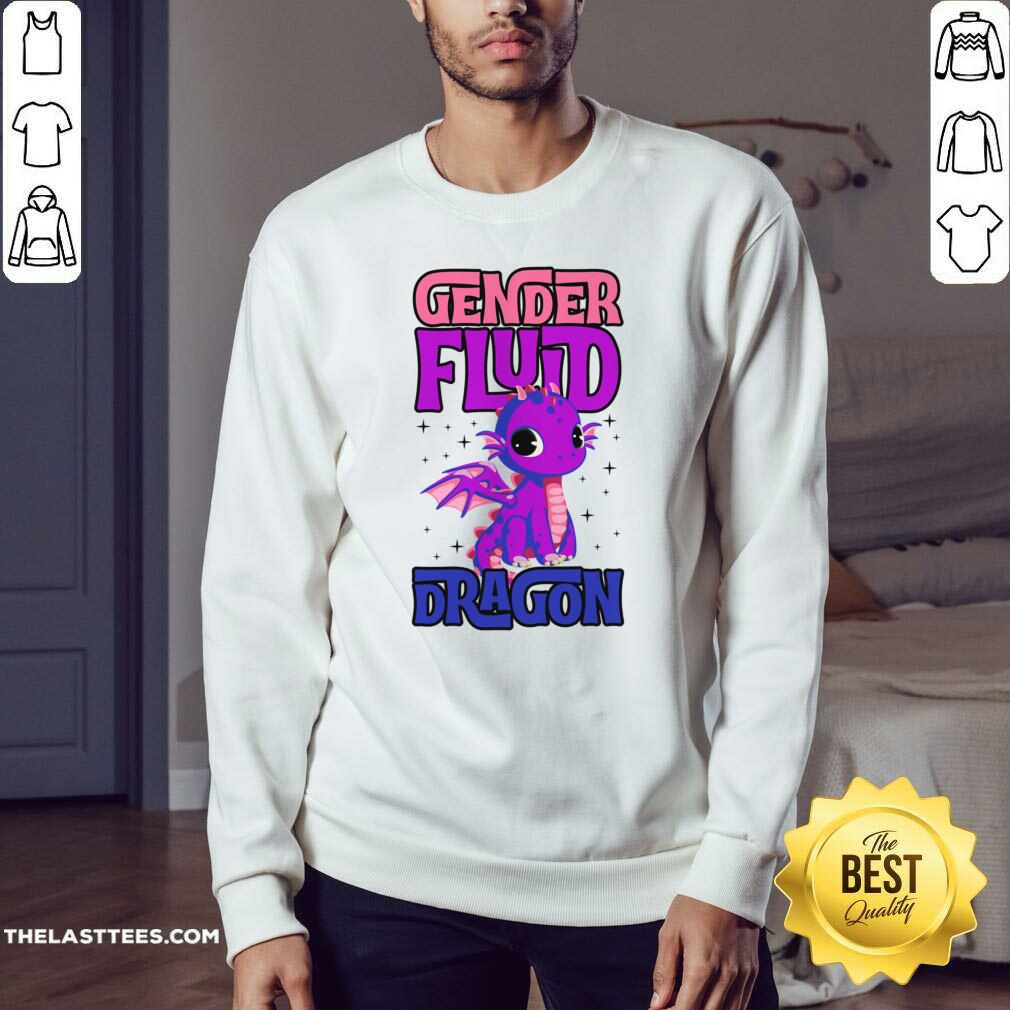 Hot Genderfluid Dragon Genderqueer Genderfluid Pride Flag Gift Shirt
