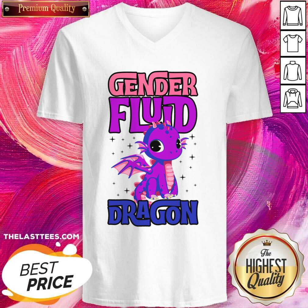 Hot Genderfluid Dragon Genderqueer Genderfluid Pride Flag Gift Shirt