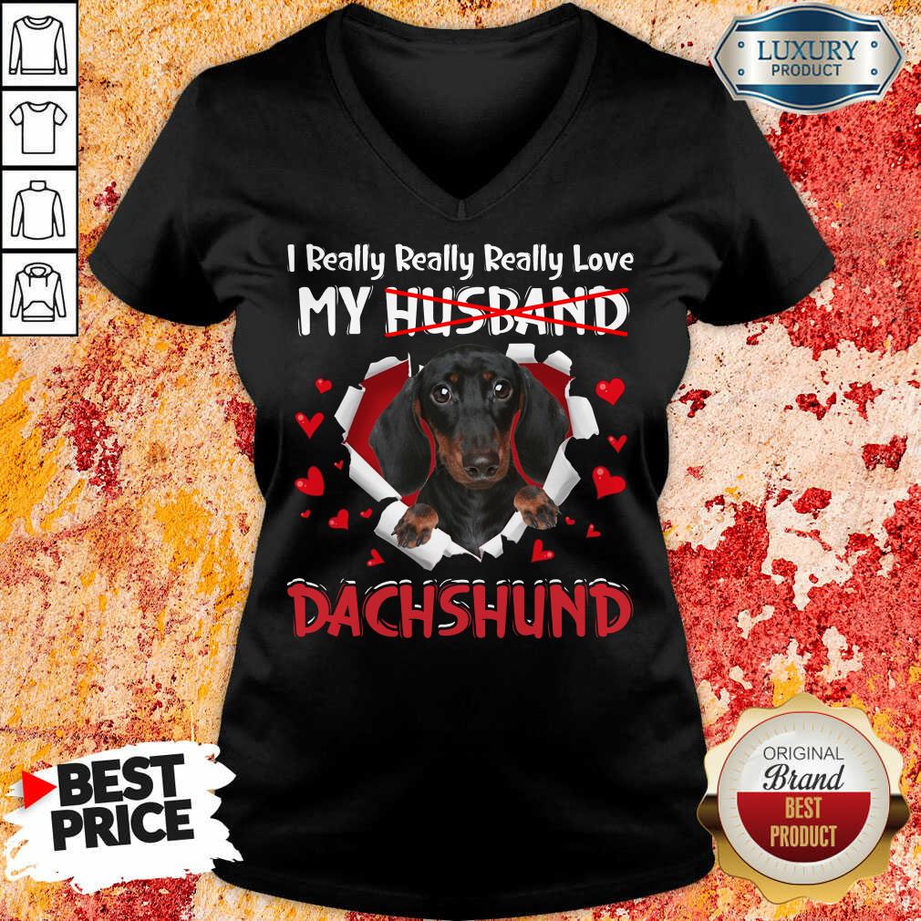 Hot I Really Love My Husband Dog Dachshund Shirt