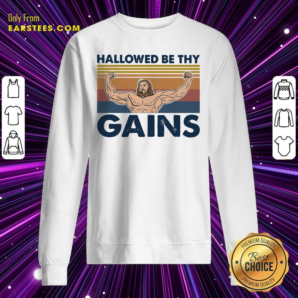 Hot Jesus Hallowed Be Thy Gains Vintage Shirt