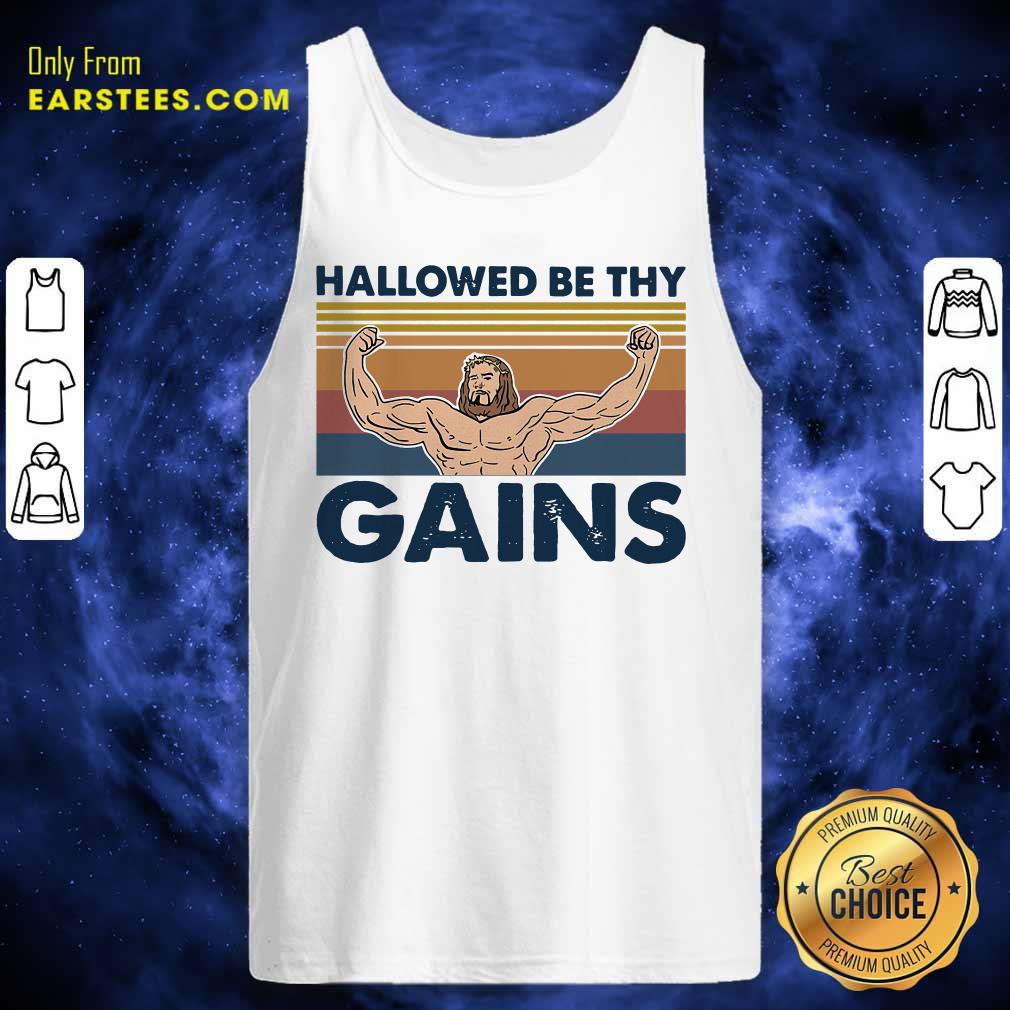 Hot Jesus Hallowed Be Thy Gains Vintage Shirt