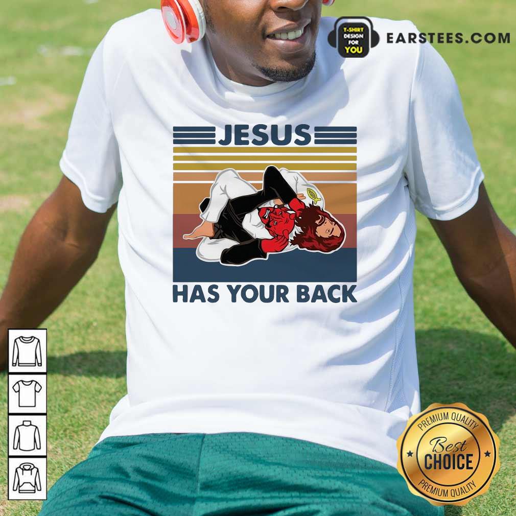 Hot Jiu Jitsu Jesus Has Your Back Vintage Shirt