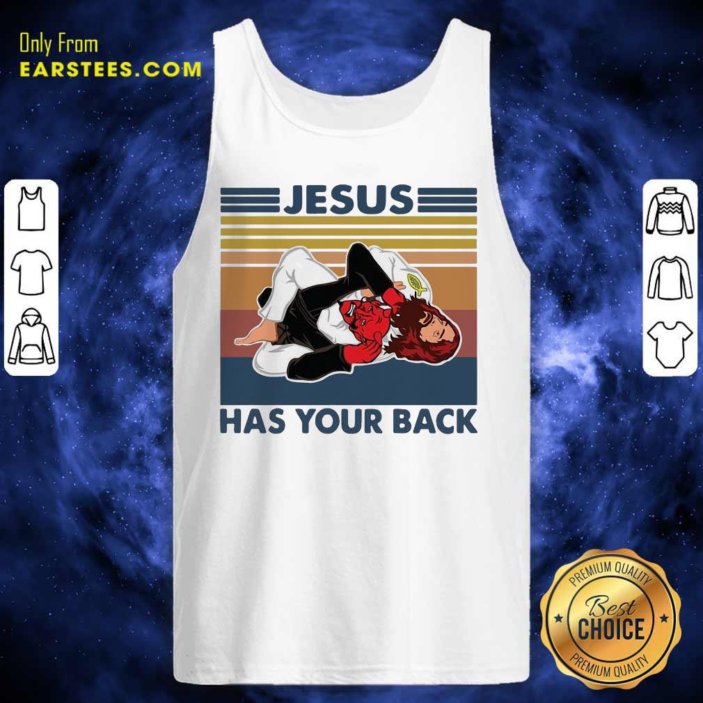 Hot Jiu Jitsu Jesus Has Your Back Vintage Shirt