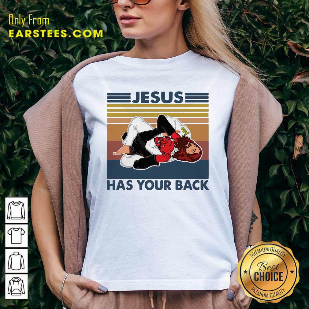 Hot Jiu Jitsu Jesus Has Your Back Vintage Shirt