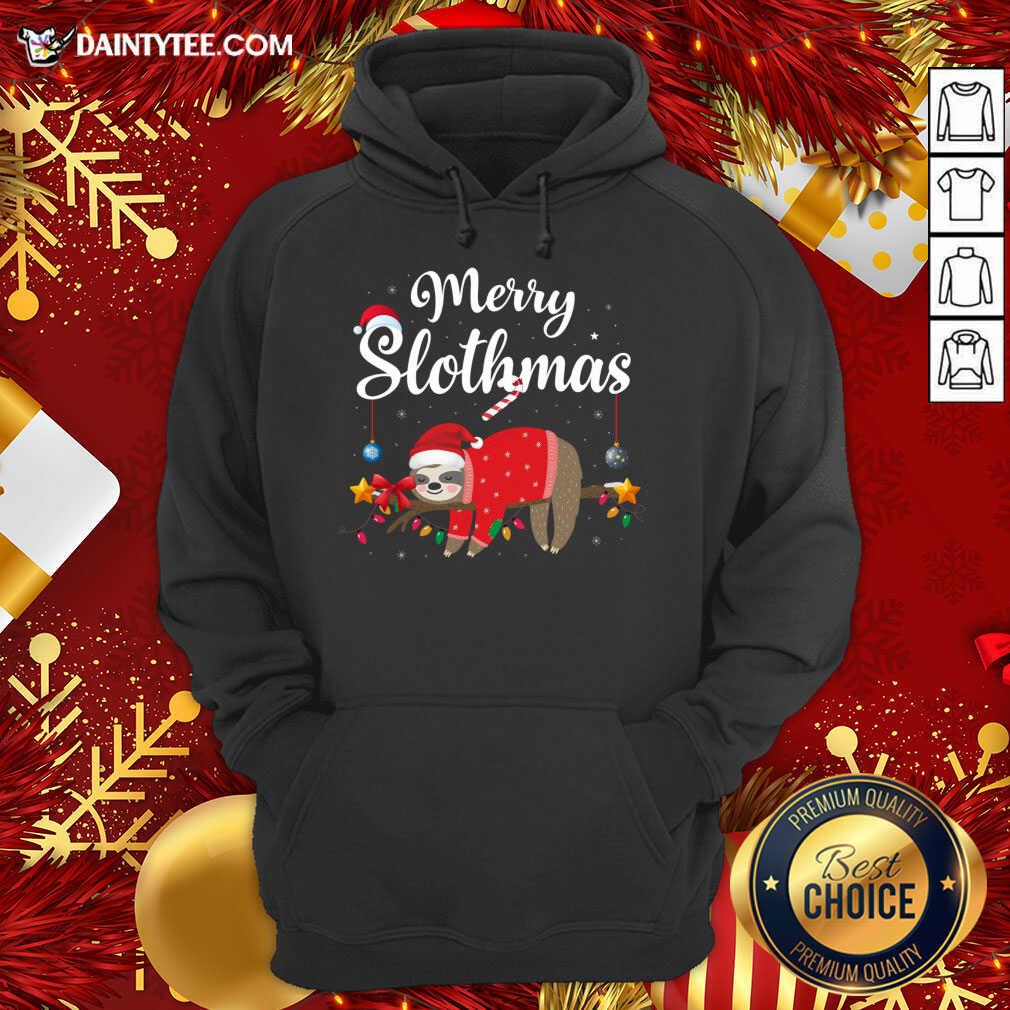 Hot Merry Slothmas Sloth Funny Christmas Shirt