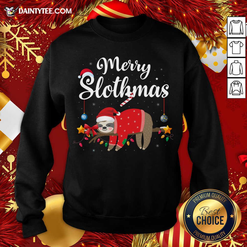 Hot Merry Slothmas Sloth Funny Christmas Shirt