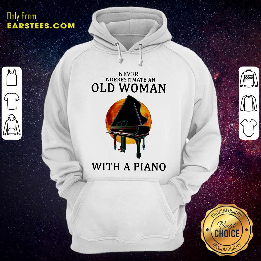 Hot Never Underestimate An Old Woman With A Piano Shirt
