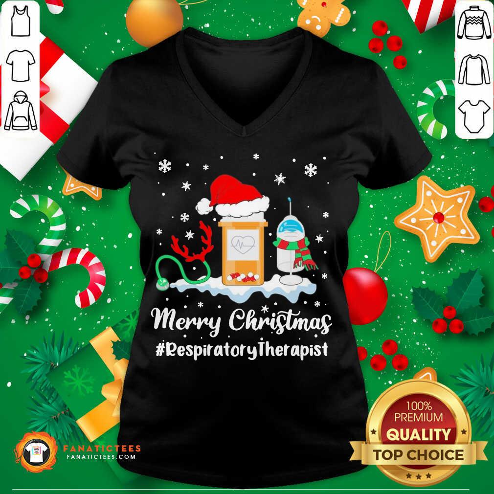Hot Nurse Santa Vaccine Merry Christmas #Respiratory Therapist Shirt