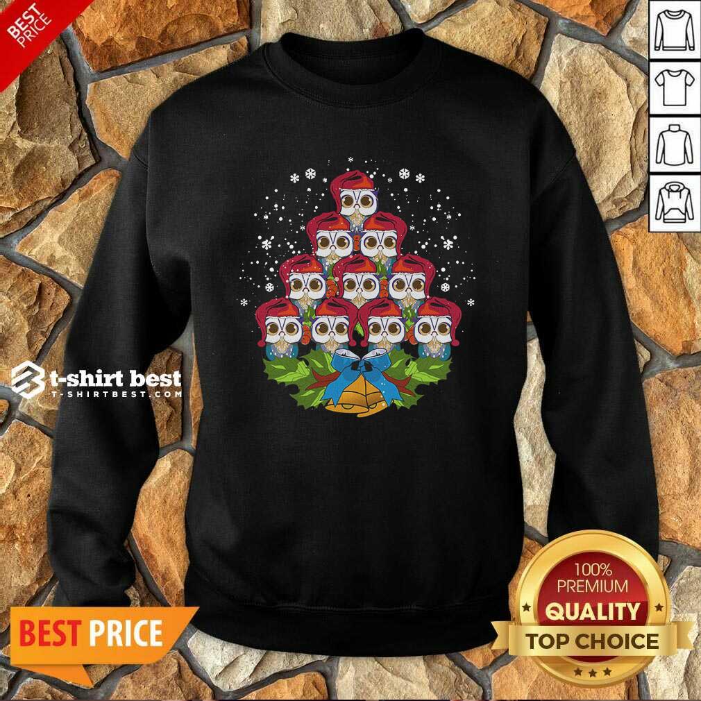 Hot Owls Merry Christmas Tree Animal Shirt