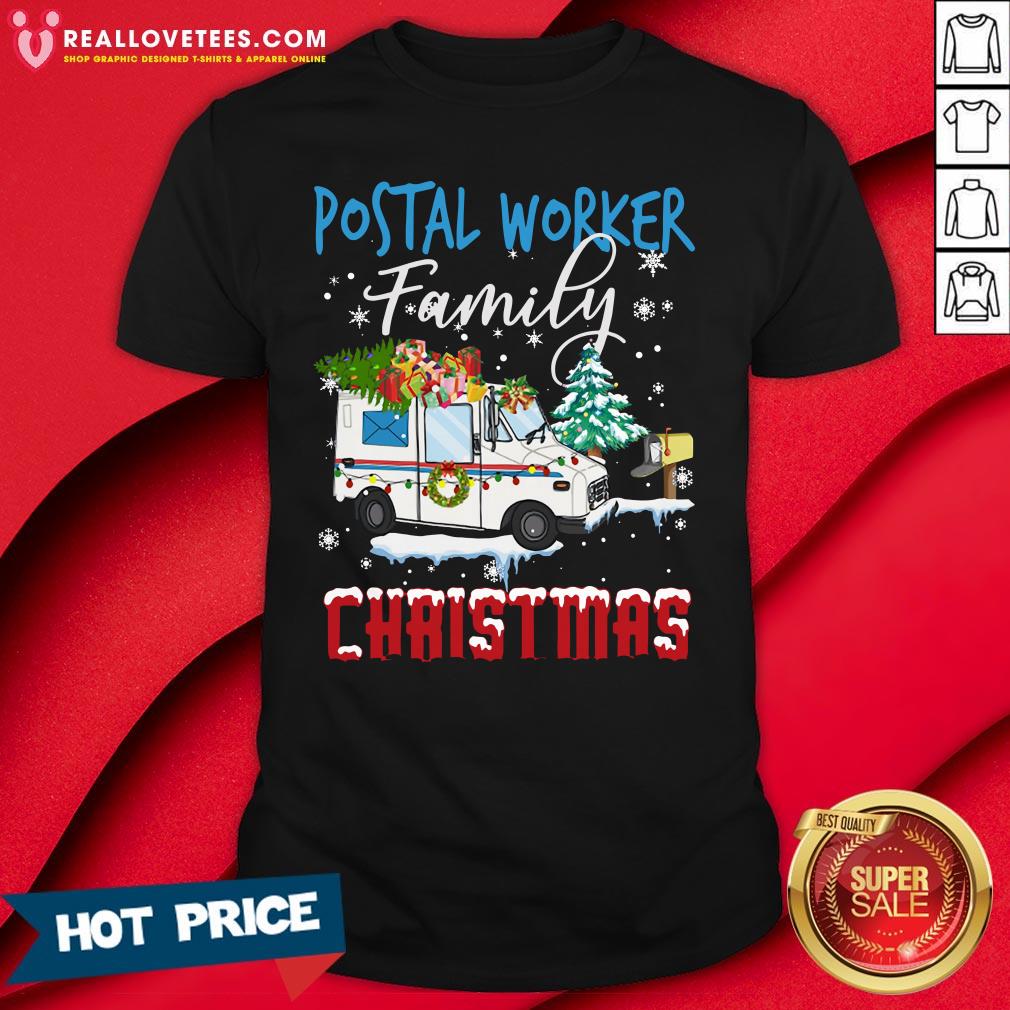 Hot Postal Worker Family Christmas Shirt