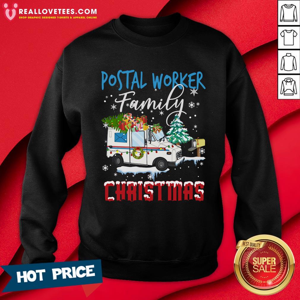 Hot Postal Worker Family Christmas Shirt
