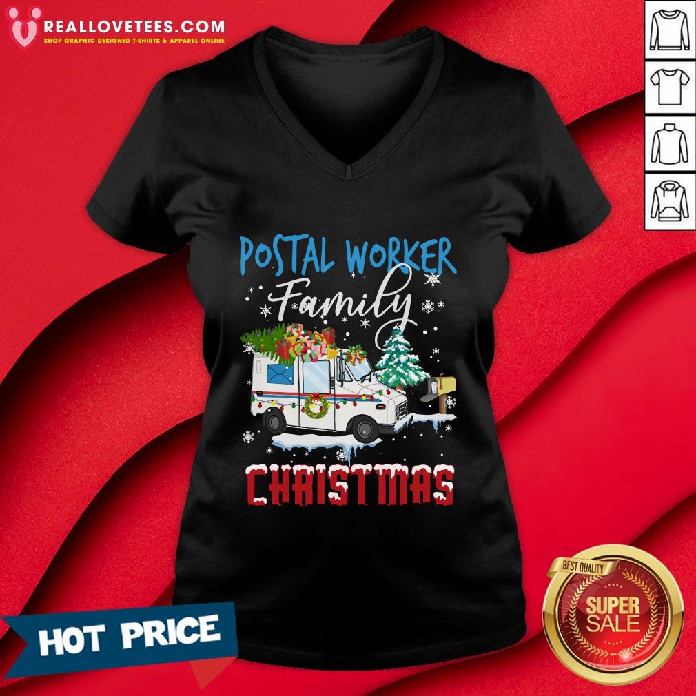 Hot Postal Worker Family Christmas Shirt