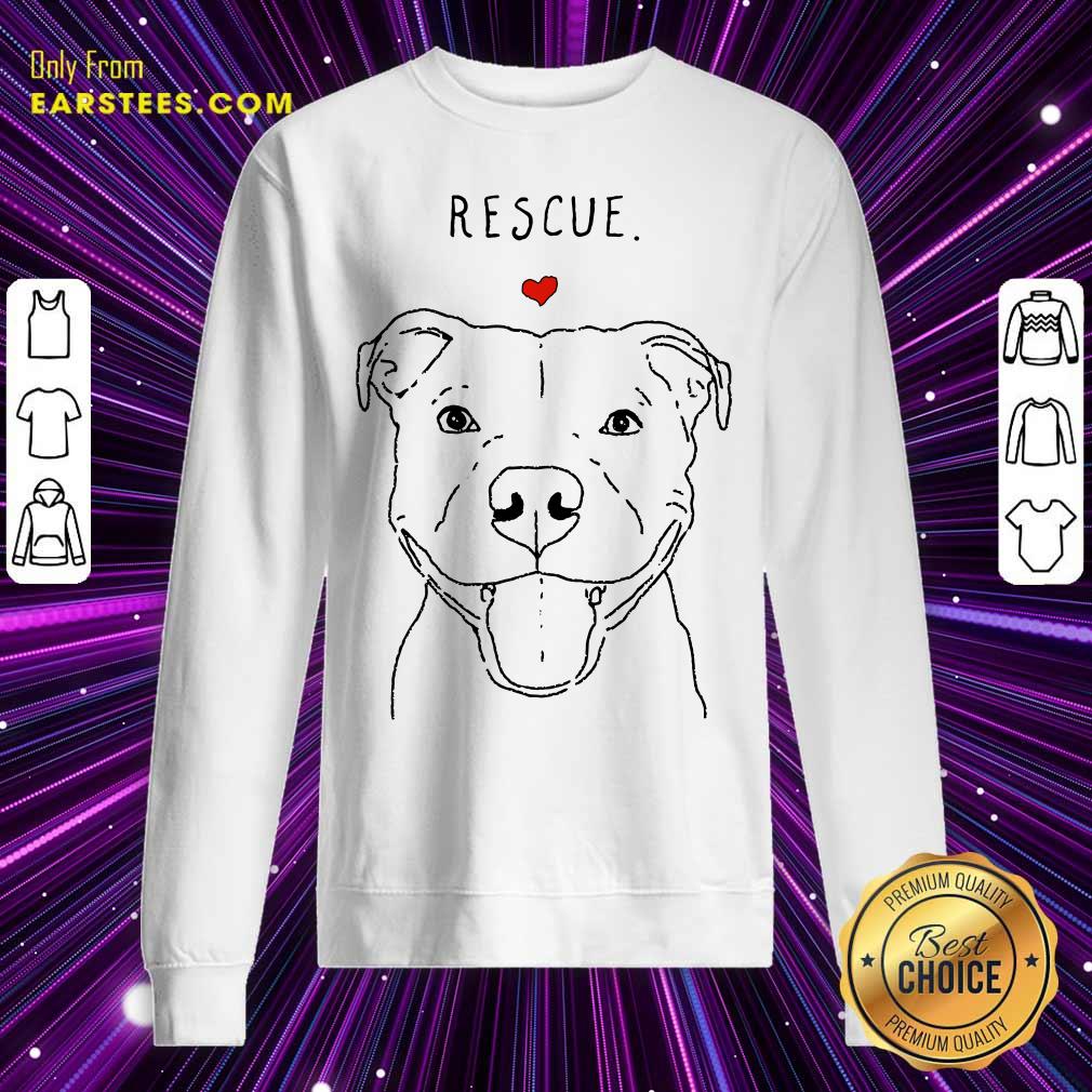 Hot Rescue Love Smiling Pit Bull Shirt