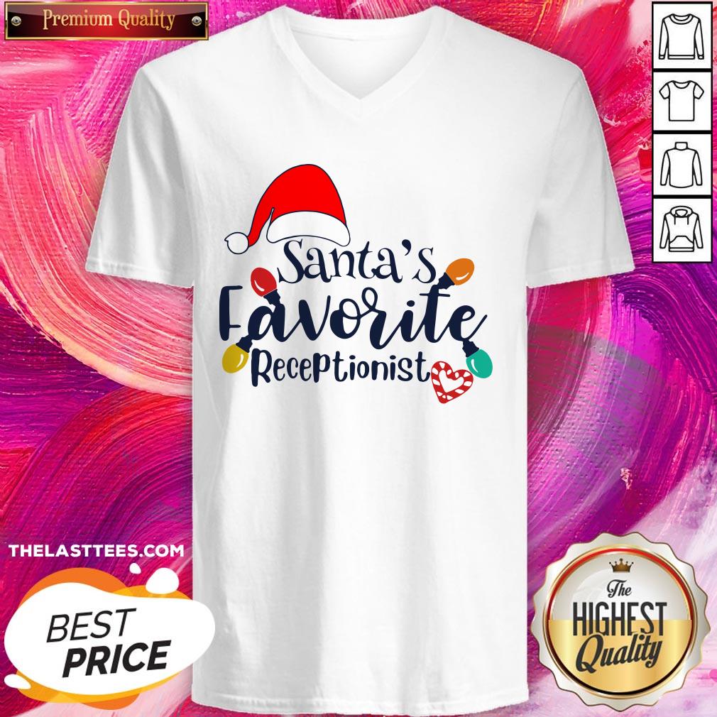 Hot Santa’s Favorite Receptionist Christmas Shirt