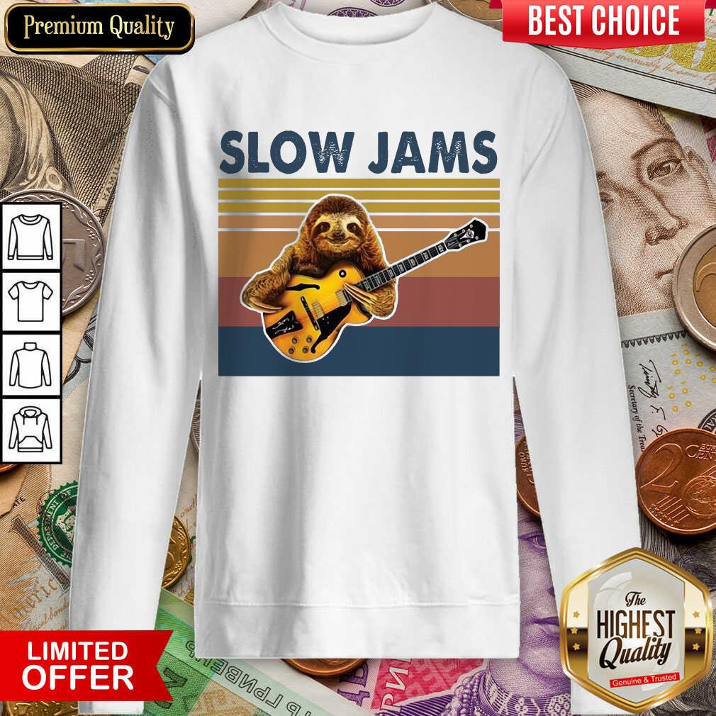 Hot Sloth Playing Guitar Slow Jams Vintage 06 Shirt