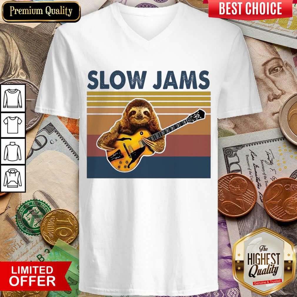 Hot Sloth Playing Guitar Slow Jams Vintage 06 Shirt