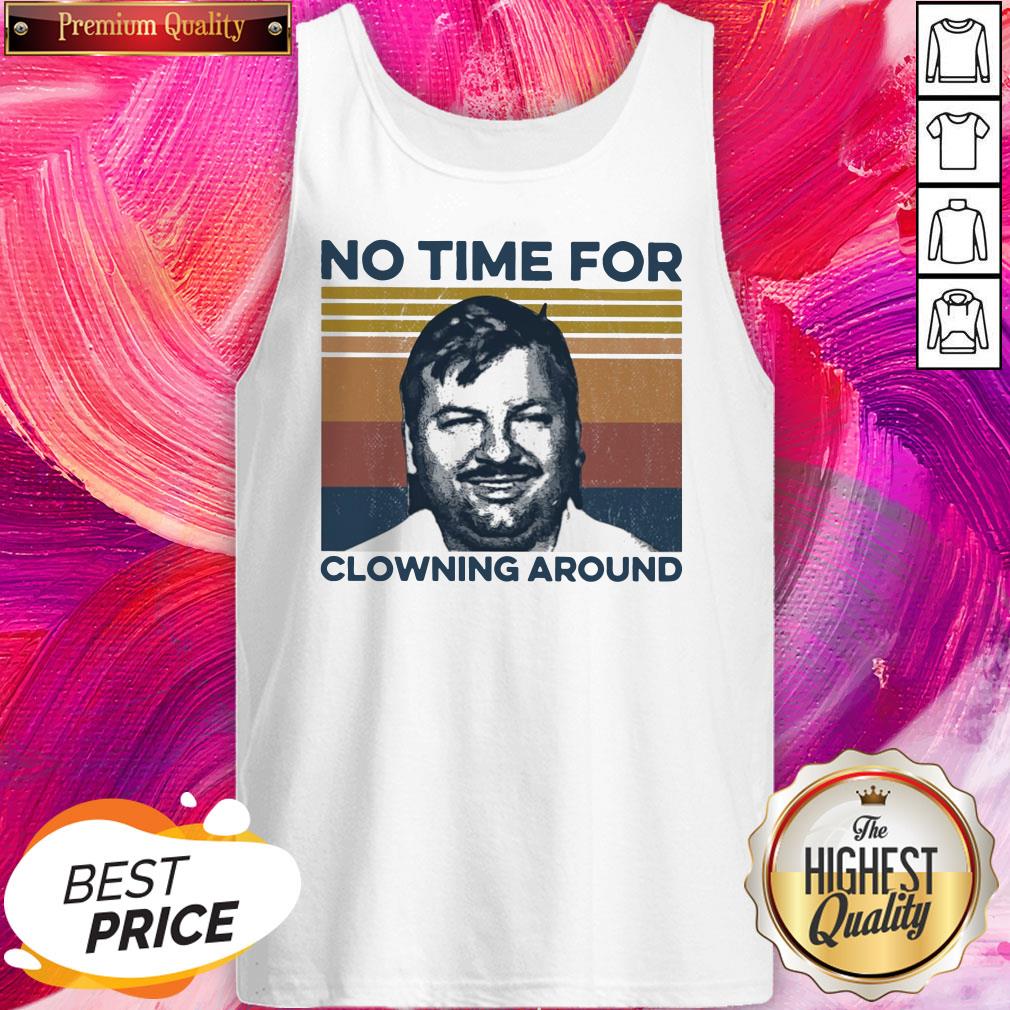 Hot True Crime No Time For Clowning Around Vintage Retro Shirt