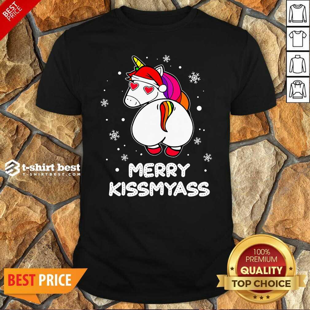 Hot Unicorn Merry Kissmyass Ugly Christmas Shirt