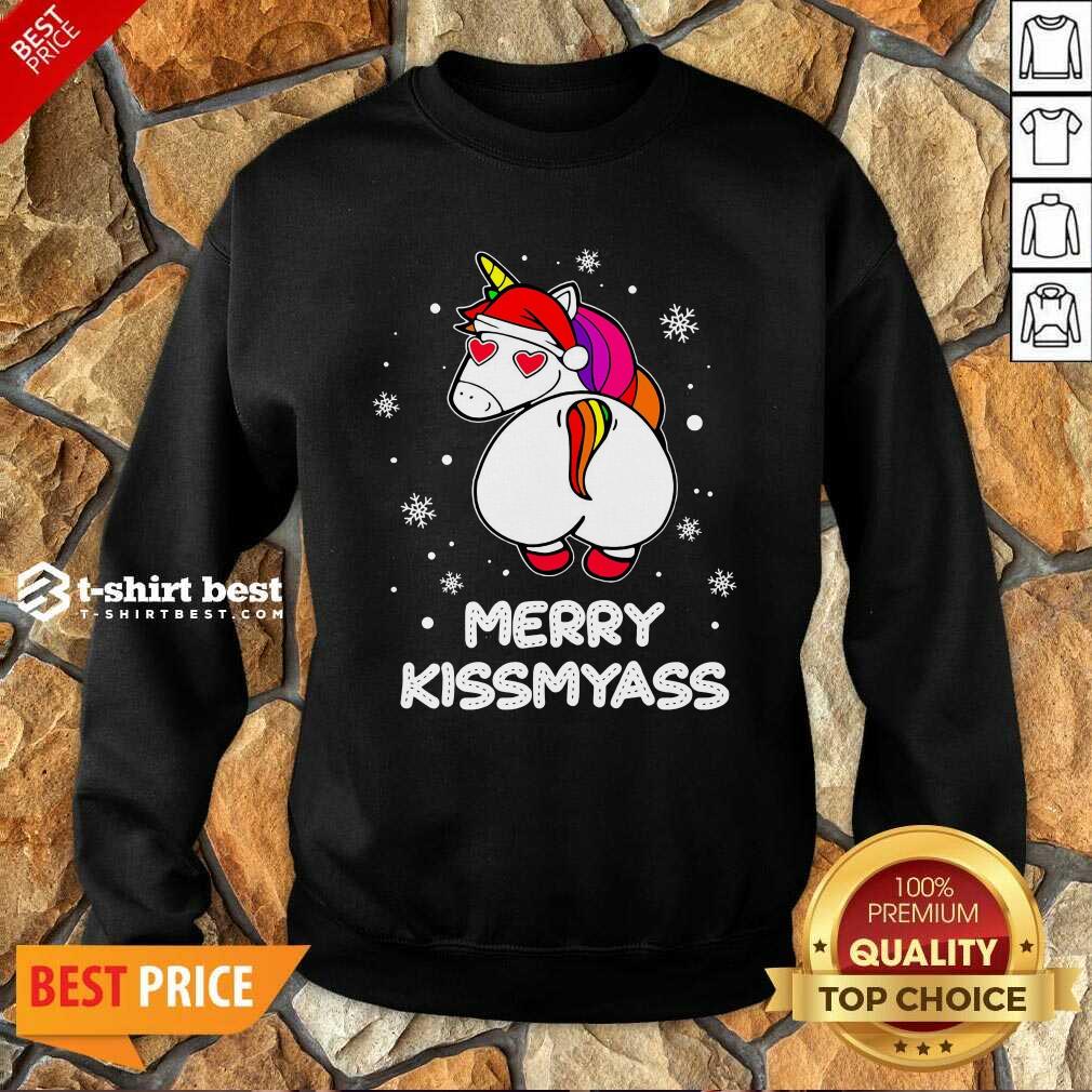 Hot Unicorn Merry Kissmyass Ugly Christmas Shirt