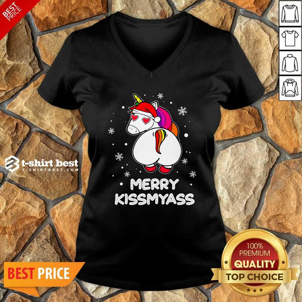 Hot Unicorn Merry Kissmyass Ugly Christmas Shirt