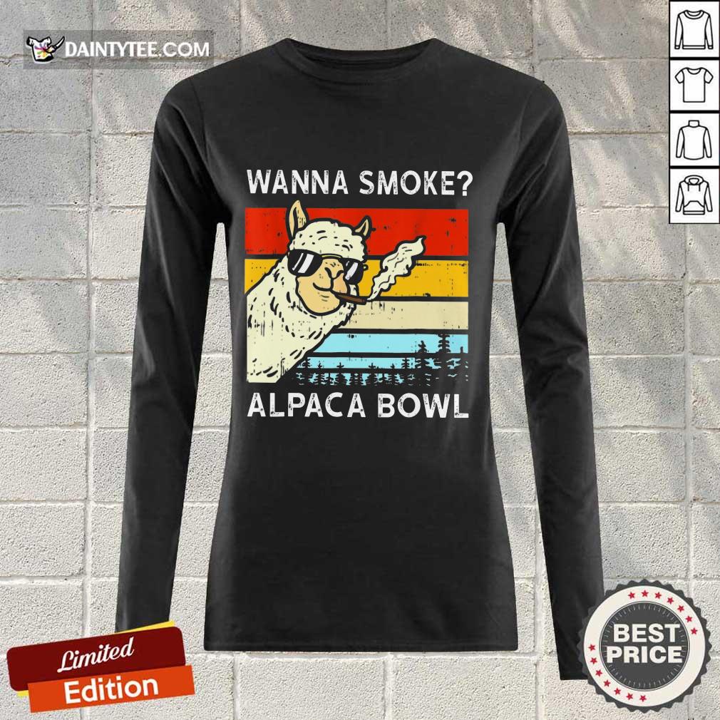 Hot Wanna Smoke Alpaca Bowl Vintage Shirt