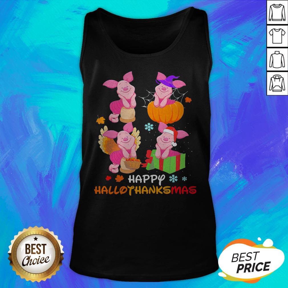 Hot Winnie The Pooh Piglet Happy Hallothanksmas Shirt
