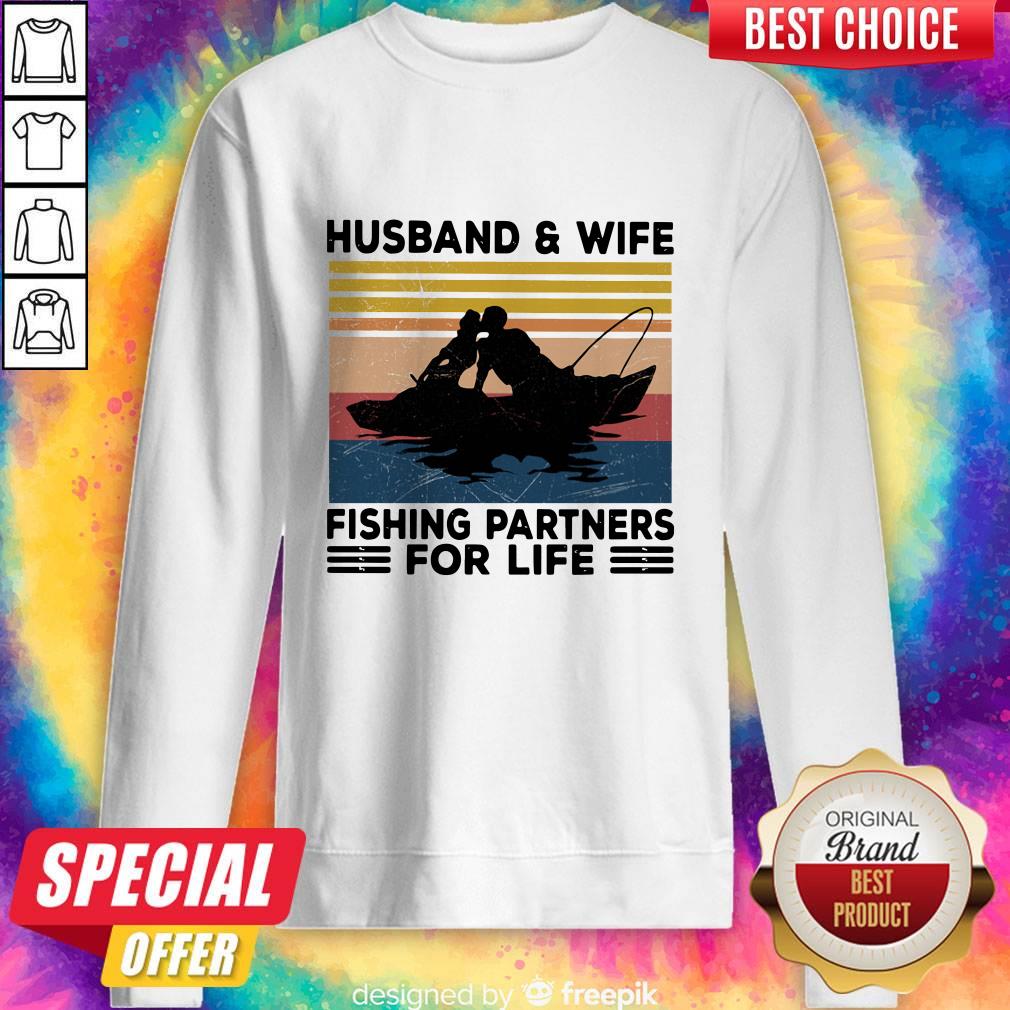 Husband And Wife Fishing Partners For Life Vintage Shirt