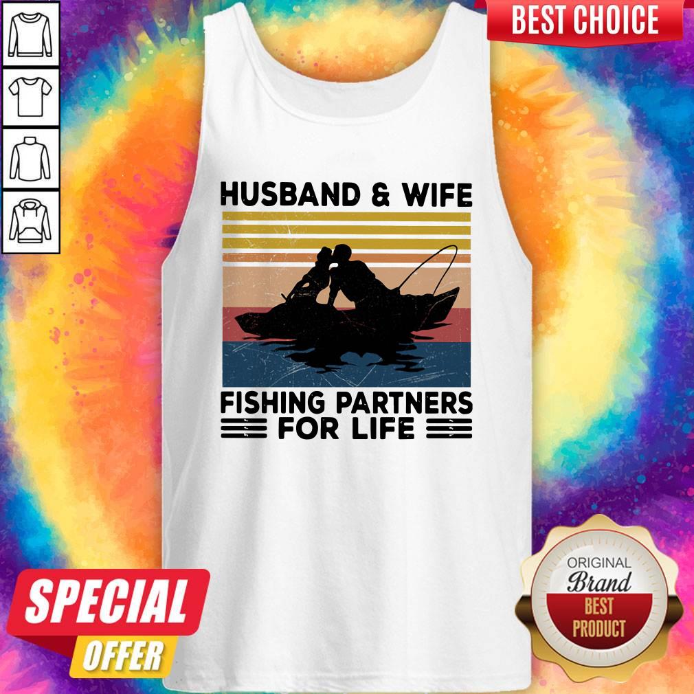 Husband And Wife Fishing Partners For Life Vintage Shirt