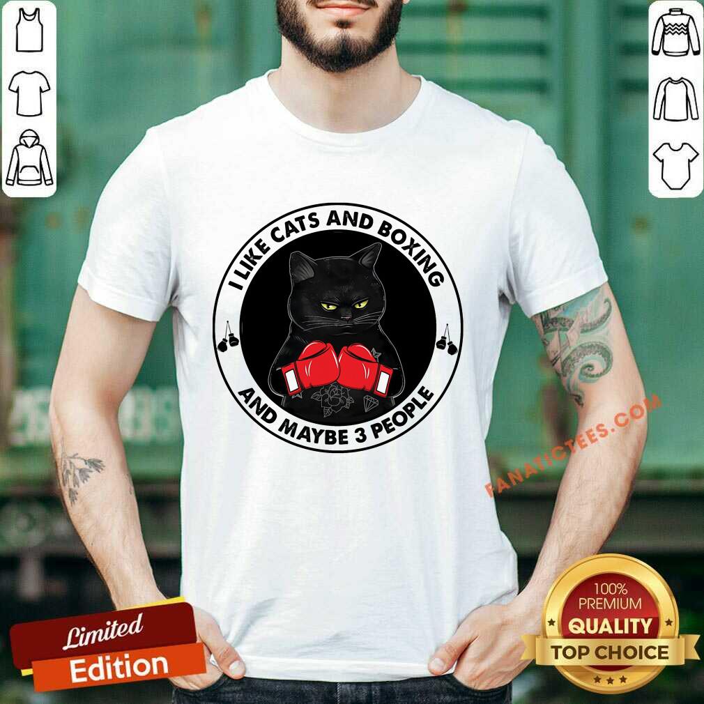 I Like Cats And Boxing And Maybe 3 People Shirt