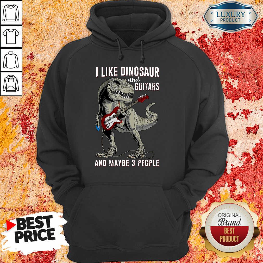 I Like Dinosaur And Guitar Shirt