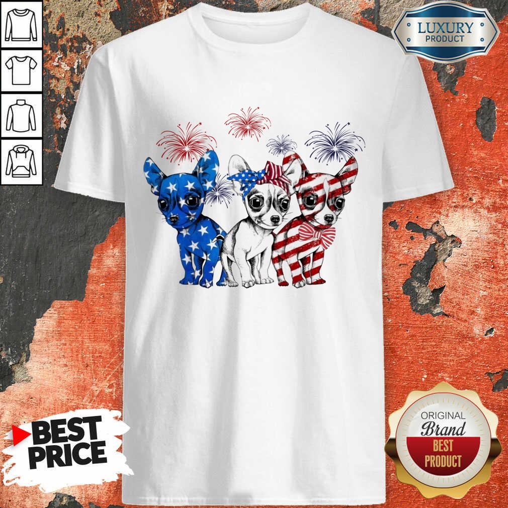 I Love Chihuahua American Flag Shirt