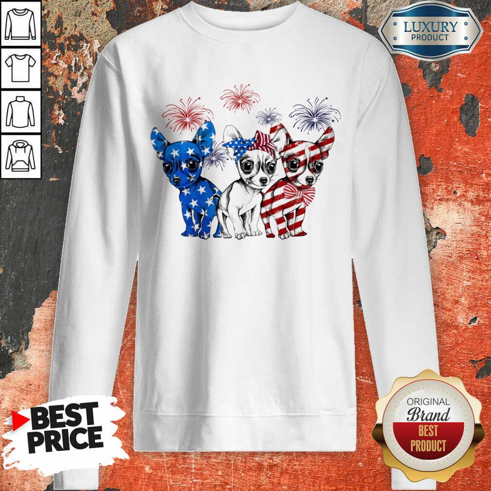 I Love Chihuahua American Flag Shirt