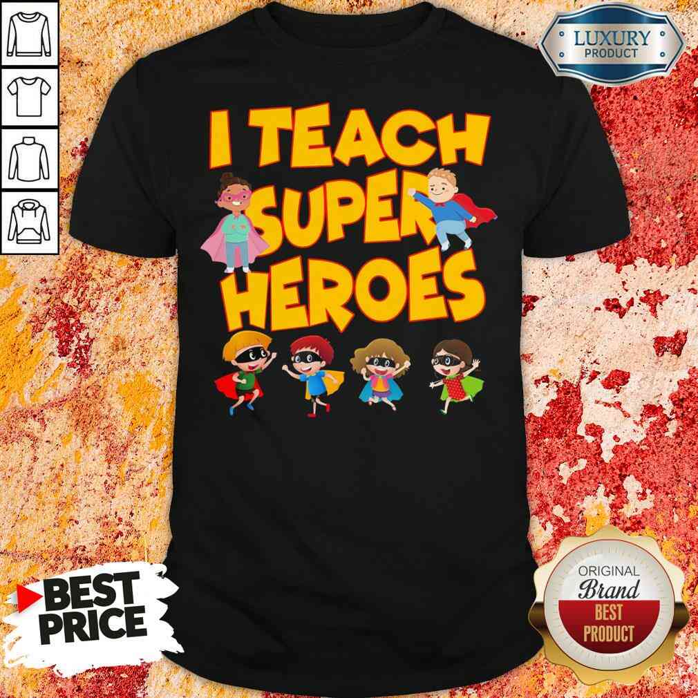I teach superheroes chibi teacher day shirt