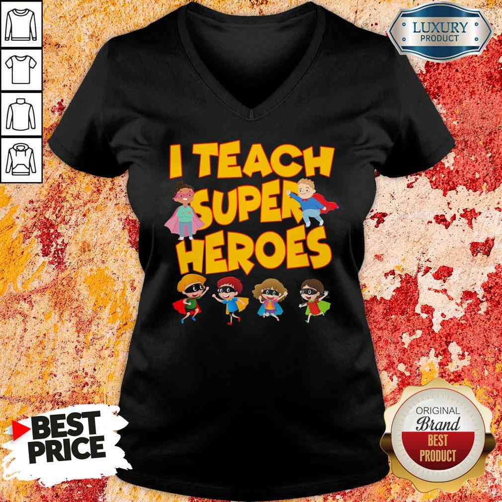 I teach superheroes chibi teacher day shirt