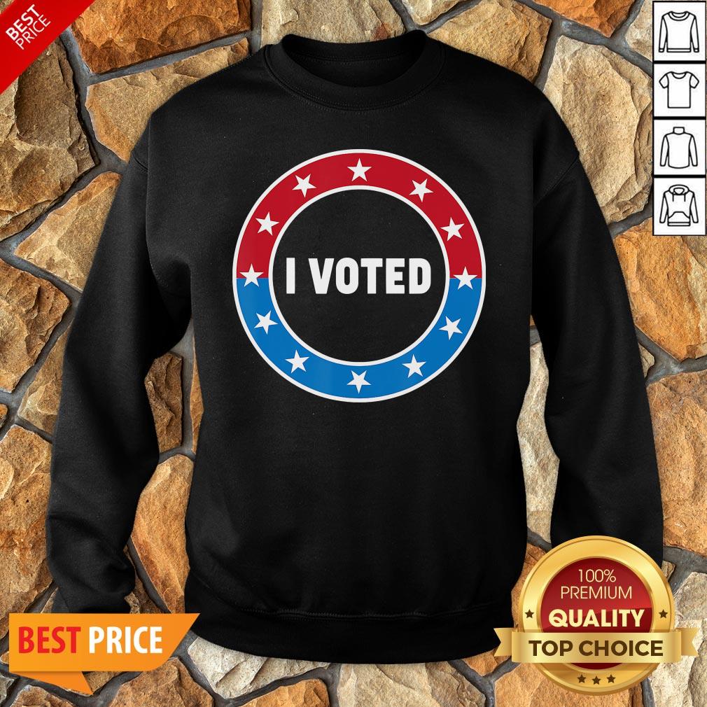 I Voted USA Election 2020 Red White Blue Voting Sticker Shirt