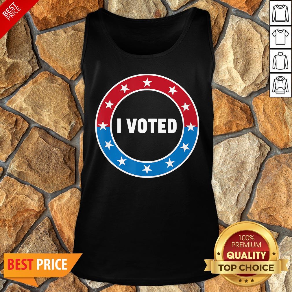 I Voted USA Election 2020 Red White Blue Voting Sticker Shirt